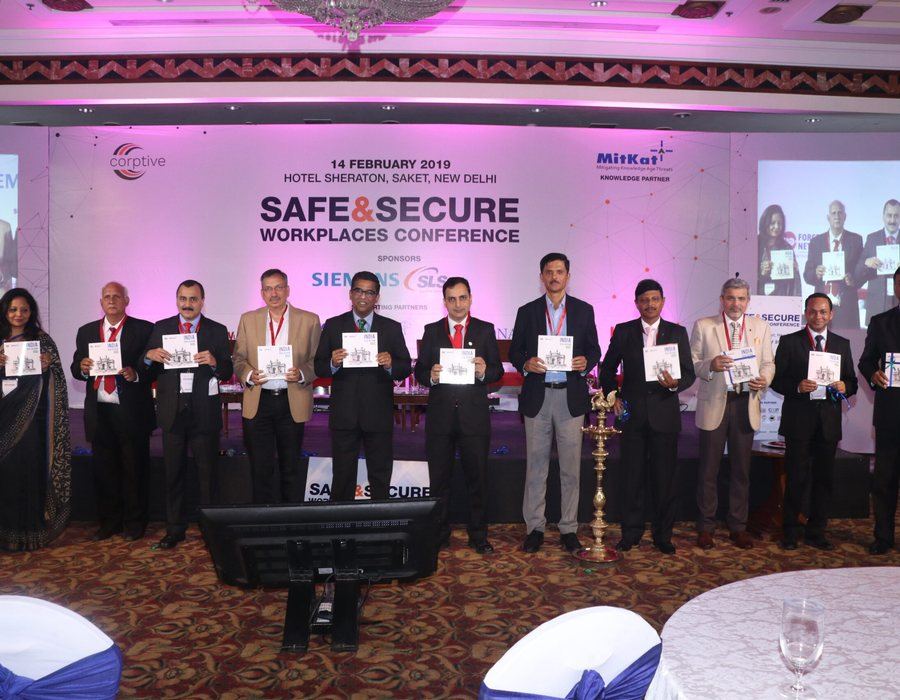 Book launch on stage